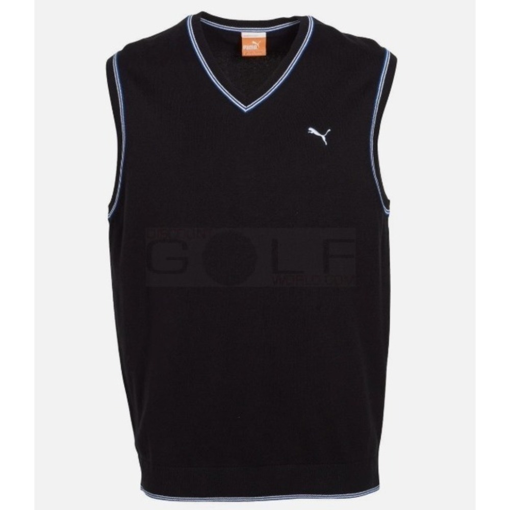 Puma | Golf Sweater Vest Mens Black V-Neck Knit Sportlifestyle  | XL